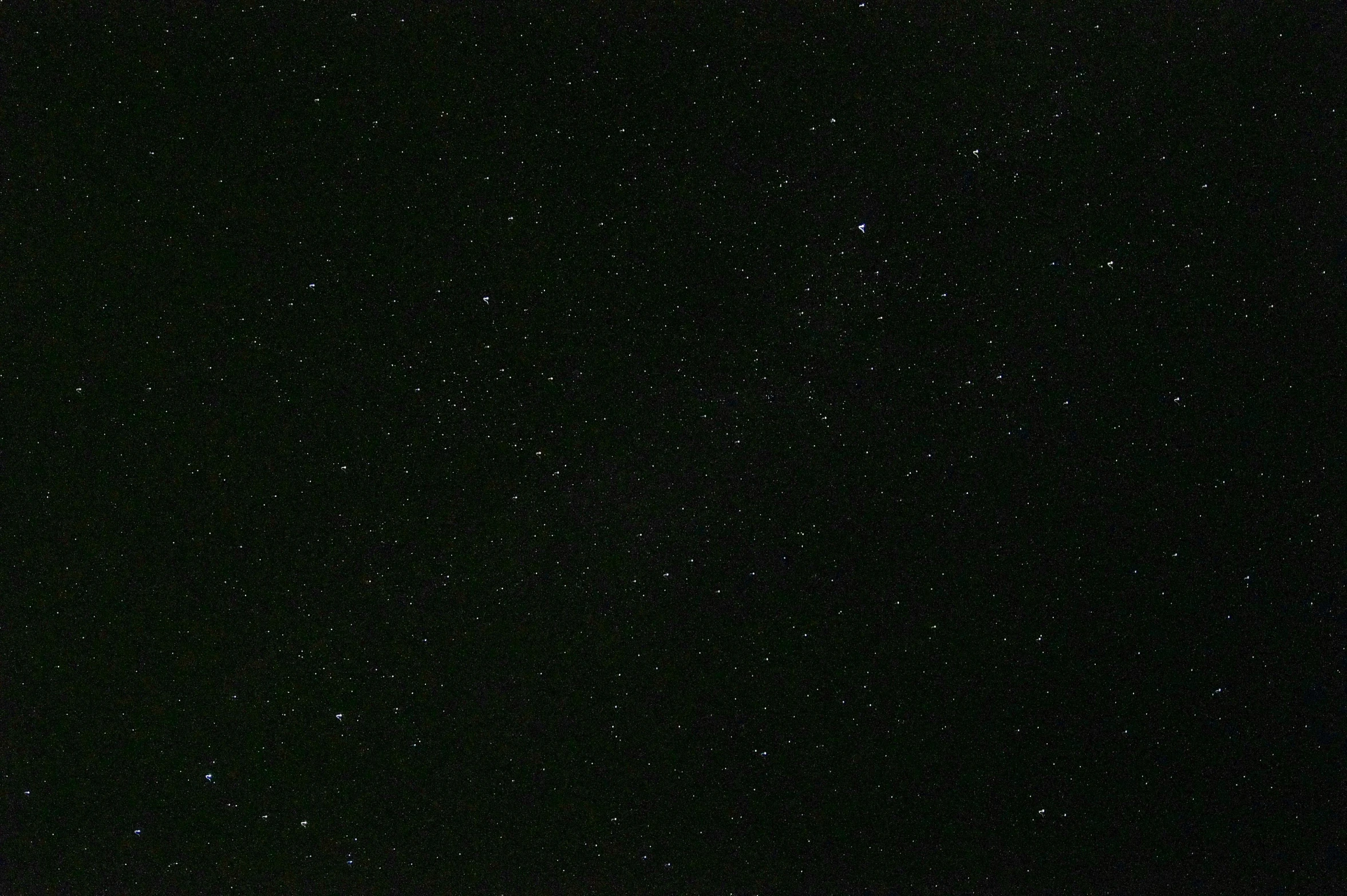 a night sky filled with lots of stars, by David Martin, minimalism, grainy, pitchblack sky, andres gursky, taken on a 2000s camera