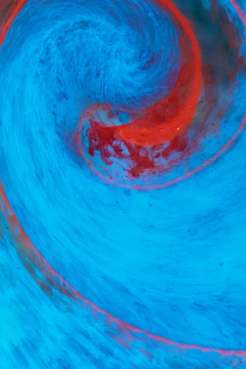 a close up of a blue and red swirl, an abstract painting, realistic textured magnetosphere, iceland, /r/earthporn, polar