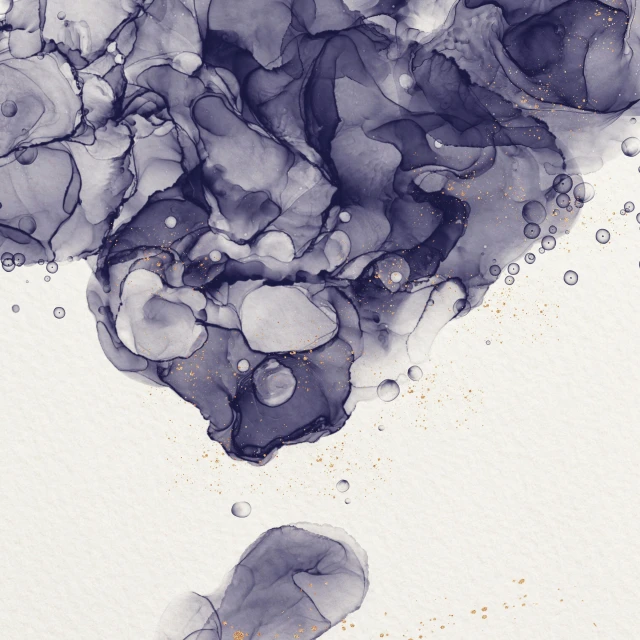 a close up of a watercolor painting of a heart, an abstract drawing, trending on pexels, generative art, gold and indigo, made of liquid purple metal, background image, grey