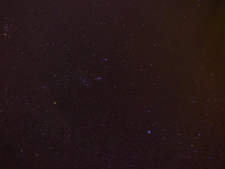 a night sky filled with lots of stars, a picture, pexels, 2 4 0 p footage, brown, 8k detail post-processing, purple omnious sky