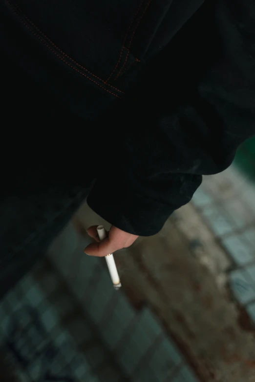 a person holding a cigarette in their hand, inspired by Elsa Bleda, pexels contest winner, happening, wearing jeans and a black hoodie, 15081959 21121991 01012000 4k, rectangle, cinematic