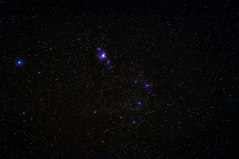a group of stars in the night sky, a picture, pexels, 2022 photograph, digital image, southern cross, purple