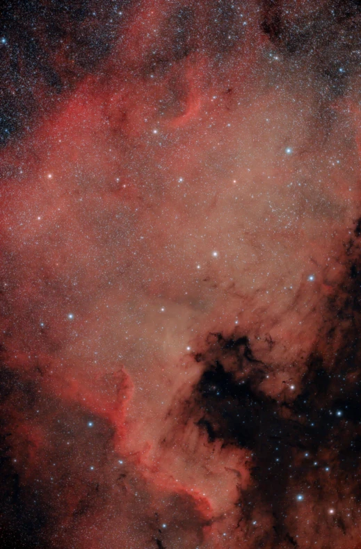 a star filled sky filled with lots of stars, a portrait, by Dave Allsop, ominous red cumulonimbus clouds, taken through a telescope, detail shot, thick pigmented smoke