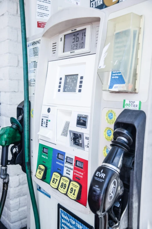 a close up of a gas pump at a gas station, renaissance, 2019 trending photo, high production value, rectangle, high-resolution photo