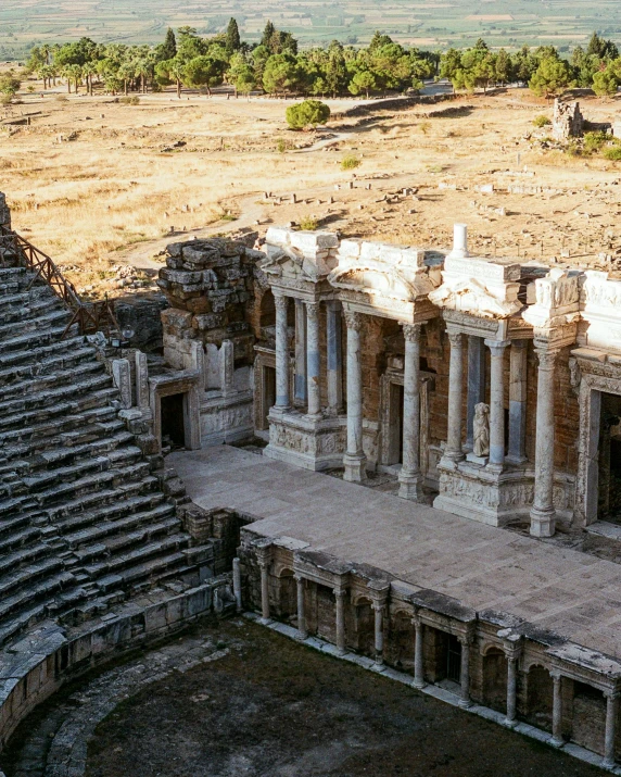 a view of the ruins of the ancient city of ephesia, pexels contest winner, neoclassicism, pamukkale, concert, non-binary, instagram story
