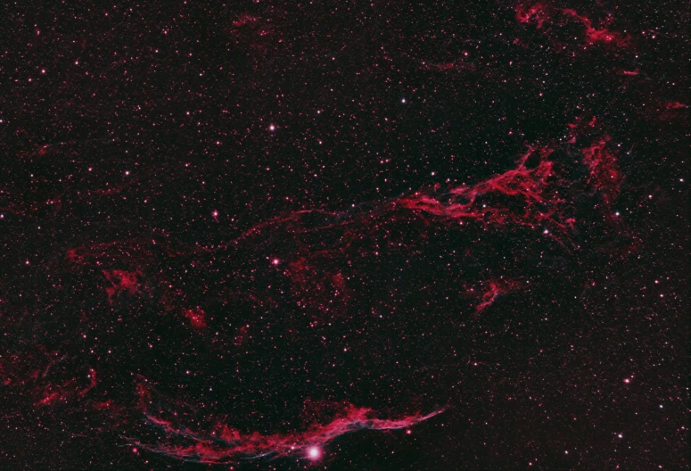 a star filled sky filled with lots of stars, a microscopic photo, by Scott Samuel Summers, red glowing veins, sitting on the cosmic cloudscape, seen from the side, the photo shows a large