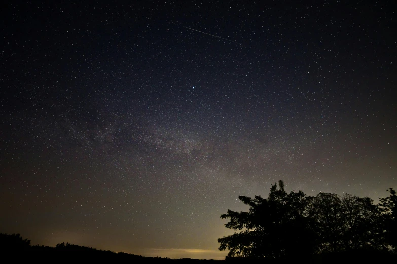 a night sky filled with lots of stars, by Kristian Zahrtmann, pexels contest winner, meteorites, late summer evening, 2022 photograph, rectangle