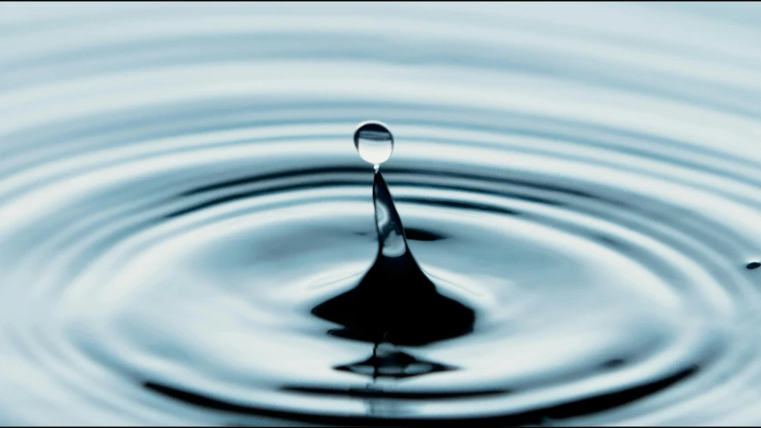 a drop of water falling into a body of water, crisp smooth lines, intricate water, round-cropped, fan favorite