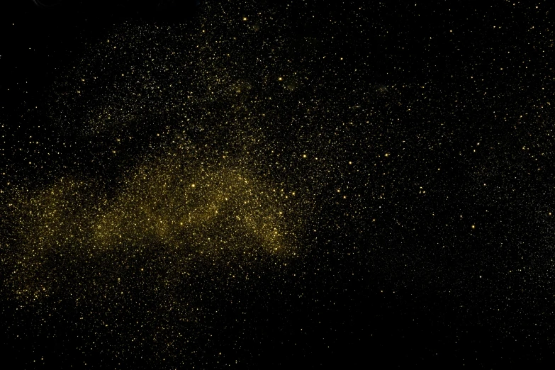 gold dust flying through the air on a black background, pexels, digital art, background image, milkyway, instagram photo, yellow volumetric fog