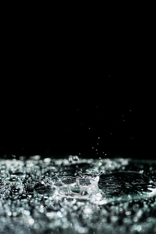 water splashing on the surface of a body of water, by Jacob Toorenvliet, black!!!!! background, gif, made out of rain, thirst