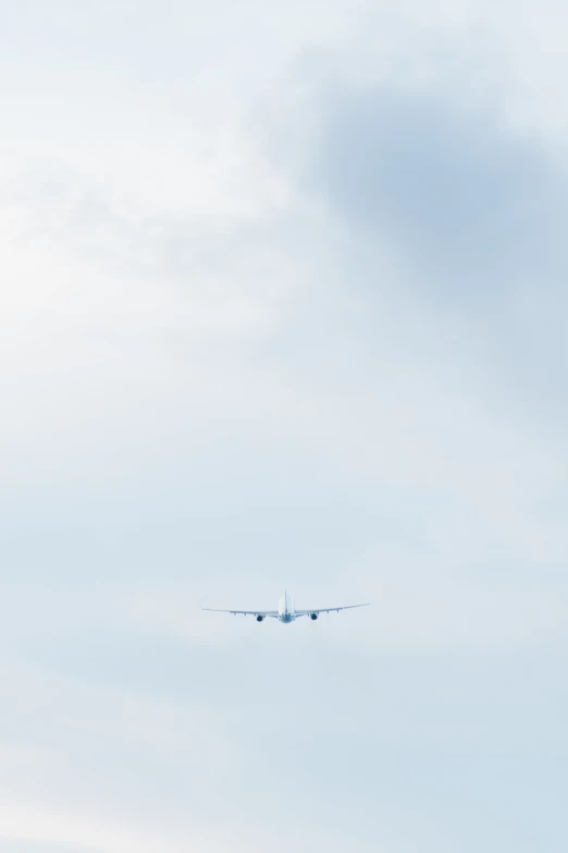 a large jetliner flying through a cloudy sky, pexels contest winner, minimalism, white, bokeh ”, sports photo, 1 5 9 5