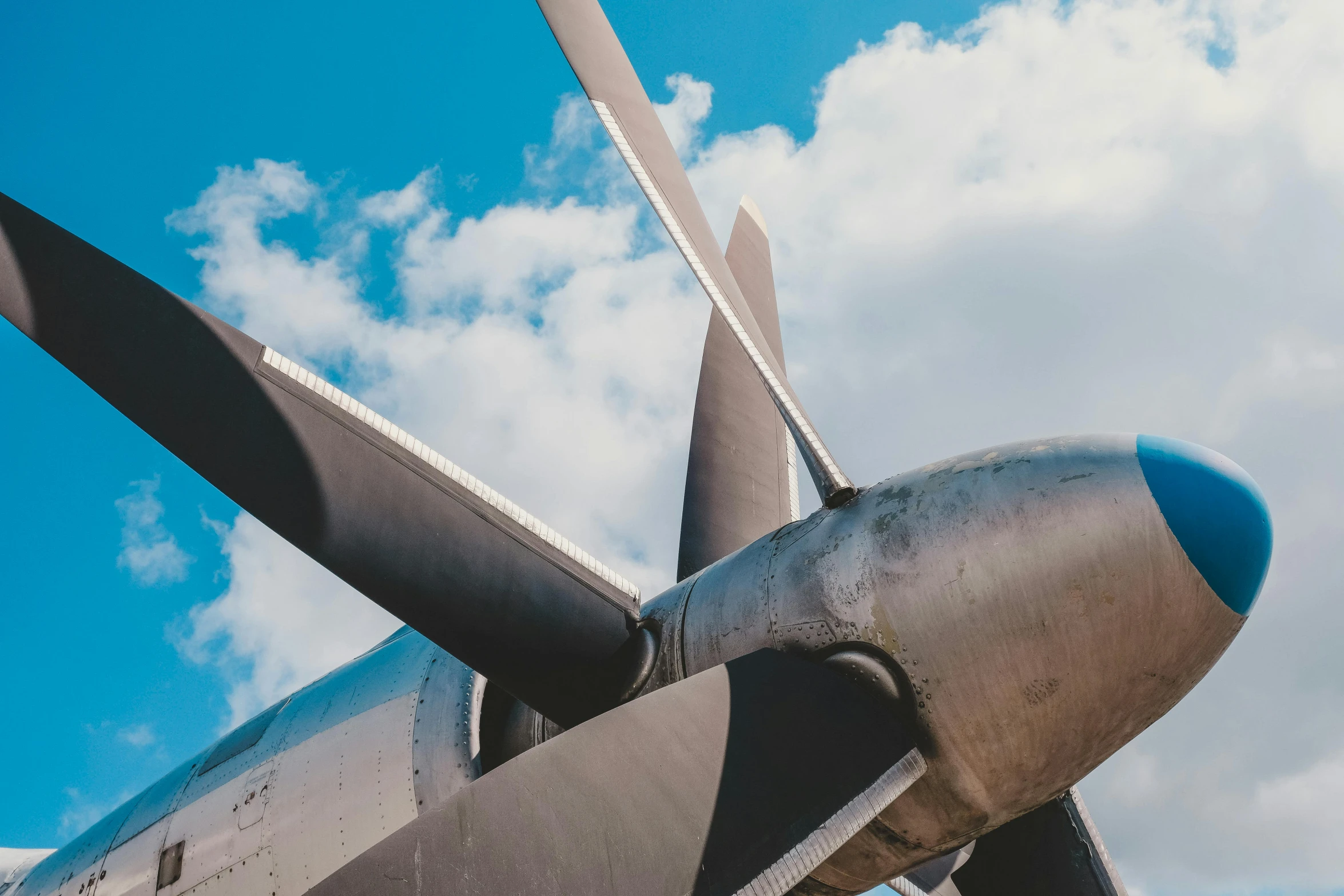 a close up of a propeller on a plane, pexels contest winner, modernism, looking at the sky, avatar image, panavia tornado replica, profile image