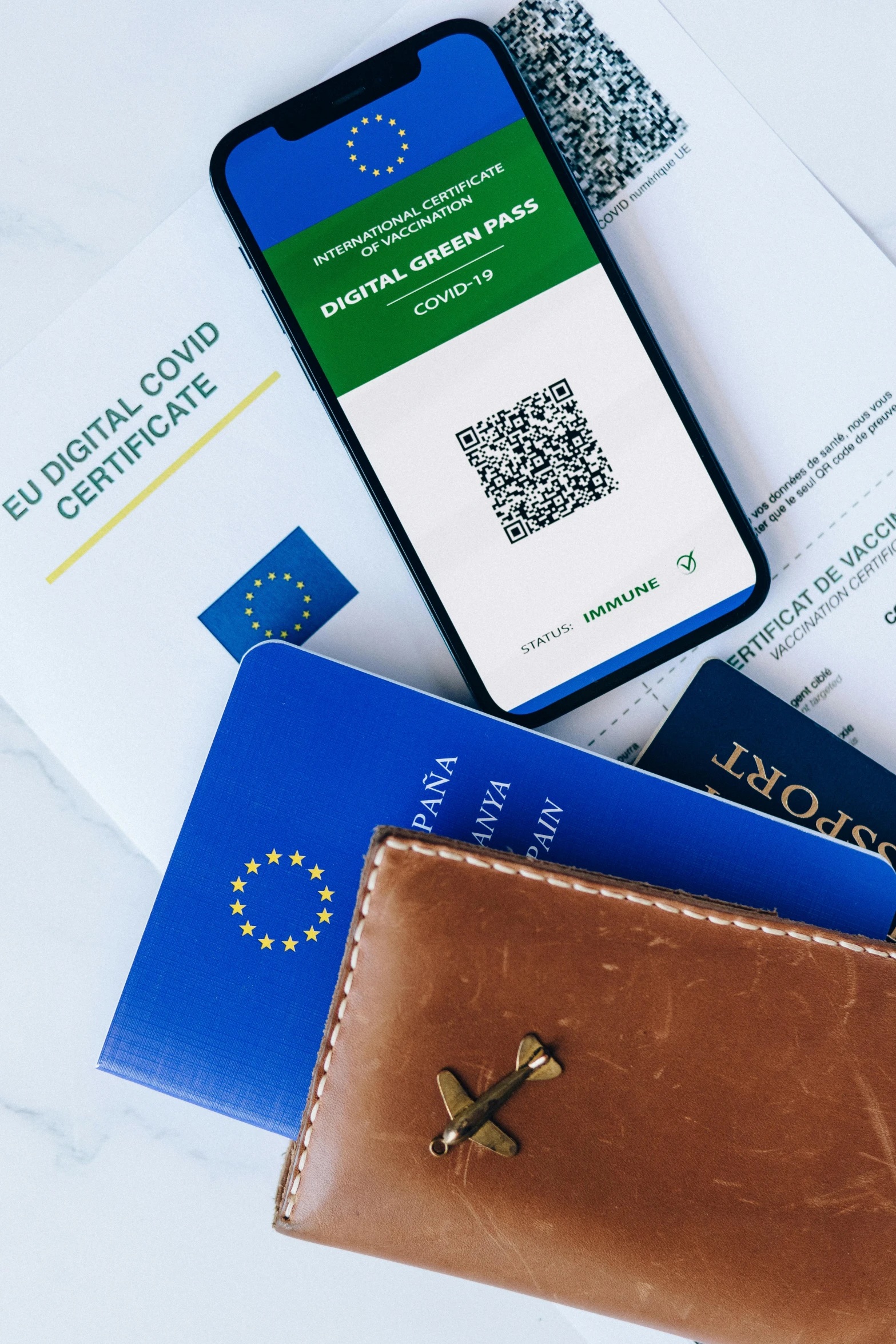 a wallet sitting on top of a table next to a cell phone, a picture, green flags, official documentation, eu, thumbnail