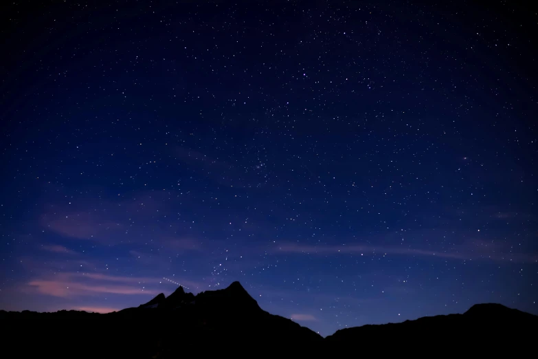 a night sky filled with lots of stars, pexels contest winner, minimalism, peaks, 4 0 9 6, cloudless-crear-sky, screensaver