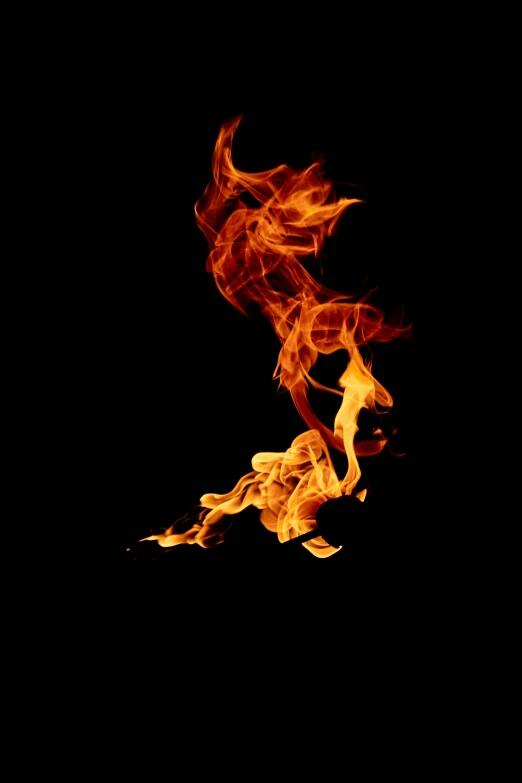 a close up of a fire on a black background, by Jan Rustem, pexels, ilustration, profile pic, high quality picture, animation