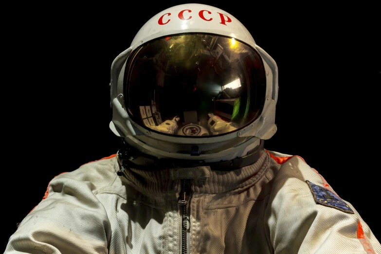 a close up of a person in a space suit, inspired by Aleksandr Gerasimov, unsplash, ussr, gopro photo, real life size, 8k resolution”