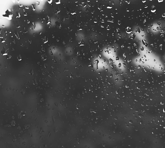 a black and white photo of raindrops on a window, by Emma Andijewska, pexels, album cover, illustration, background image, detailed illustration