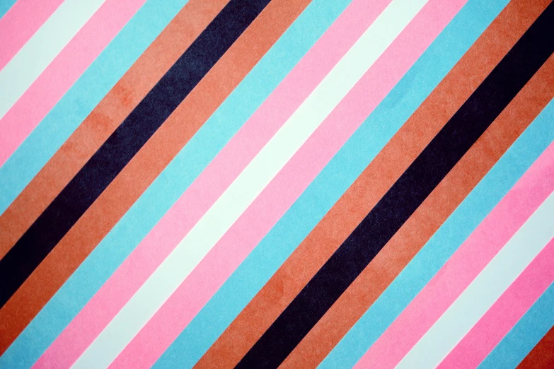 a striped wallpaper with pink, blue, and black stripes, unsplash, scrapbook, chocolate, paper craft, diagonal composition