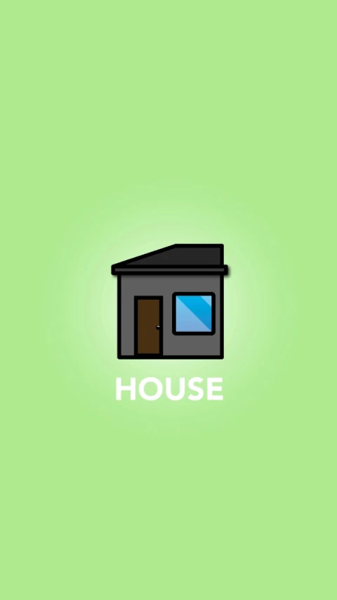 a house logo on a green background, by Josh Bayer, minimalism, toon, gif, lightbox, 2995599206