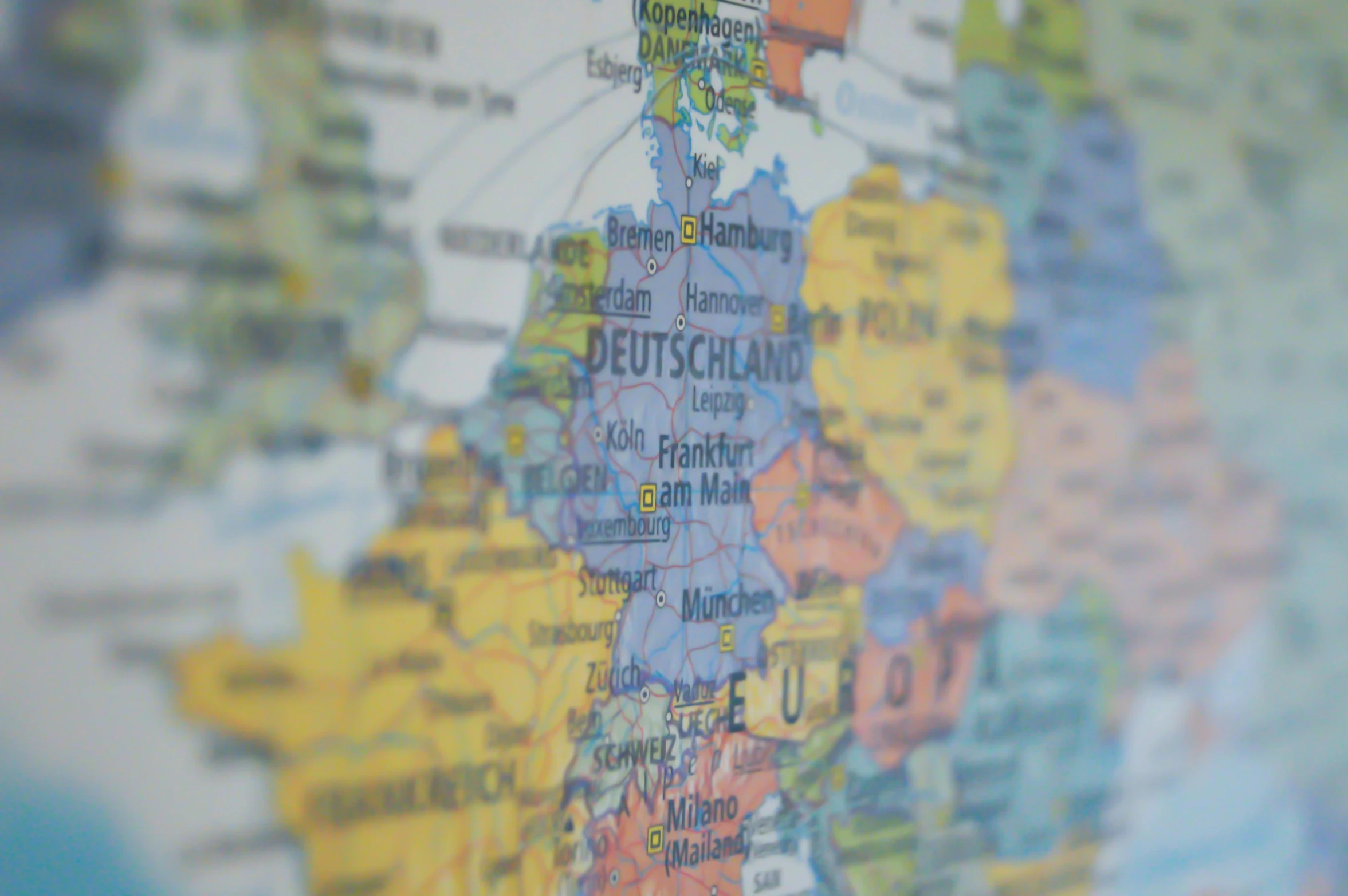 a close up of a map of europe, pexels, germany. wide shot, youtube video screenshot, banner, high resolution photo