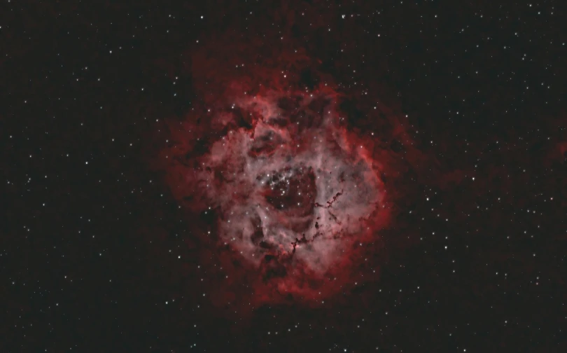 a close up of a planetary object in the sky, a microscopic photo, by Dave Allsop, unsplash contest winner, hurufiyya, red nebula, on a gray background, at nighttime, pink