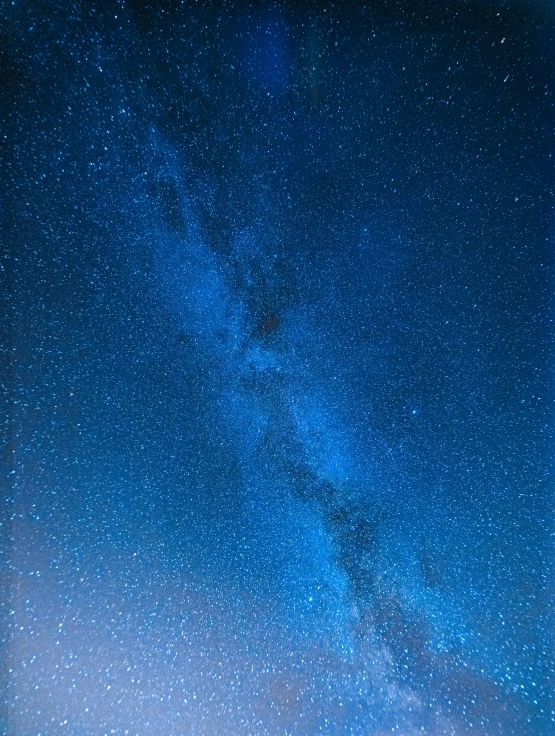 the milky shines brightly in the night sky, poster art, by Niko Henrichon, trending on unsplash, space art, 8k detail post processing, blue sky, full frame image, hq 4k phone wallpaper