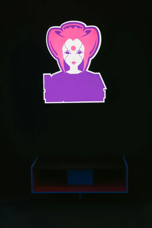 a close up of a person on a cell phone, a hologram, inspired by Gao Cen, featured on reddit, interactive art, crown of (pink lasers), arcade machine, hisoka, rgb wall light