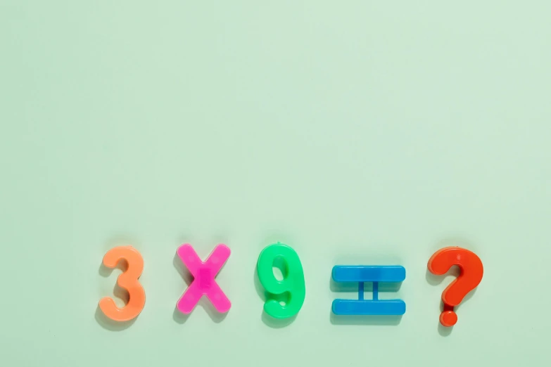multicolored numbers arranged on top of each other, by Julia Pishtar, pexels, green and pink, equation heaven, ox, promo still