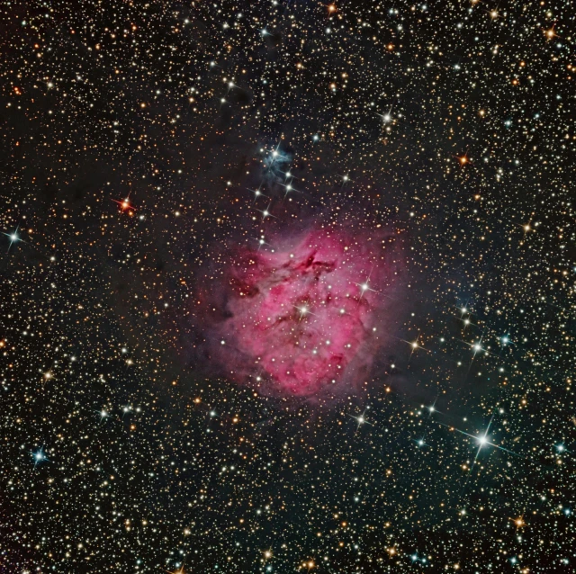 a star filled sky filled with lots of stars, a microscopic photo, by David Michie, light and space, glowing pink face, in a nebula, shot with hasselblade camera, 15081959 21121991 01012000 4k
