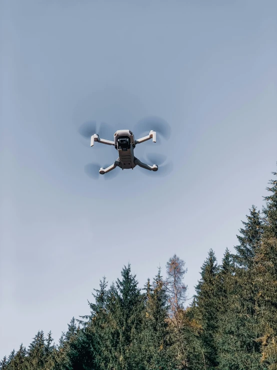 a drone flying over a forest on a sunny day, by Matthias Stom, hurufiyya, low quality photo, brown, action photo