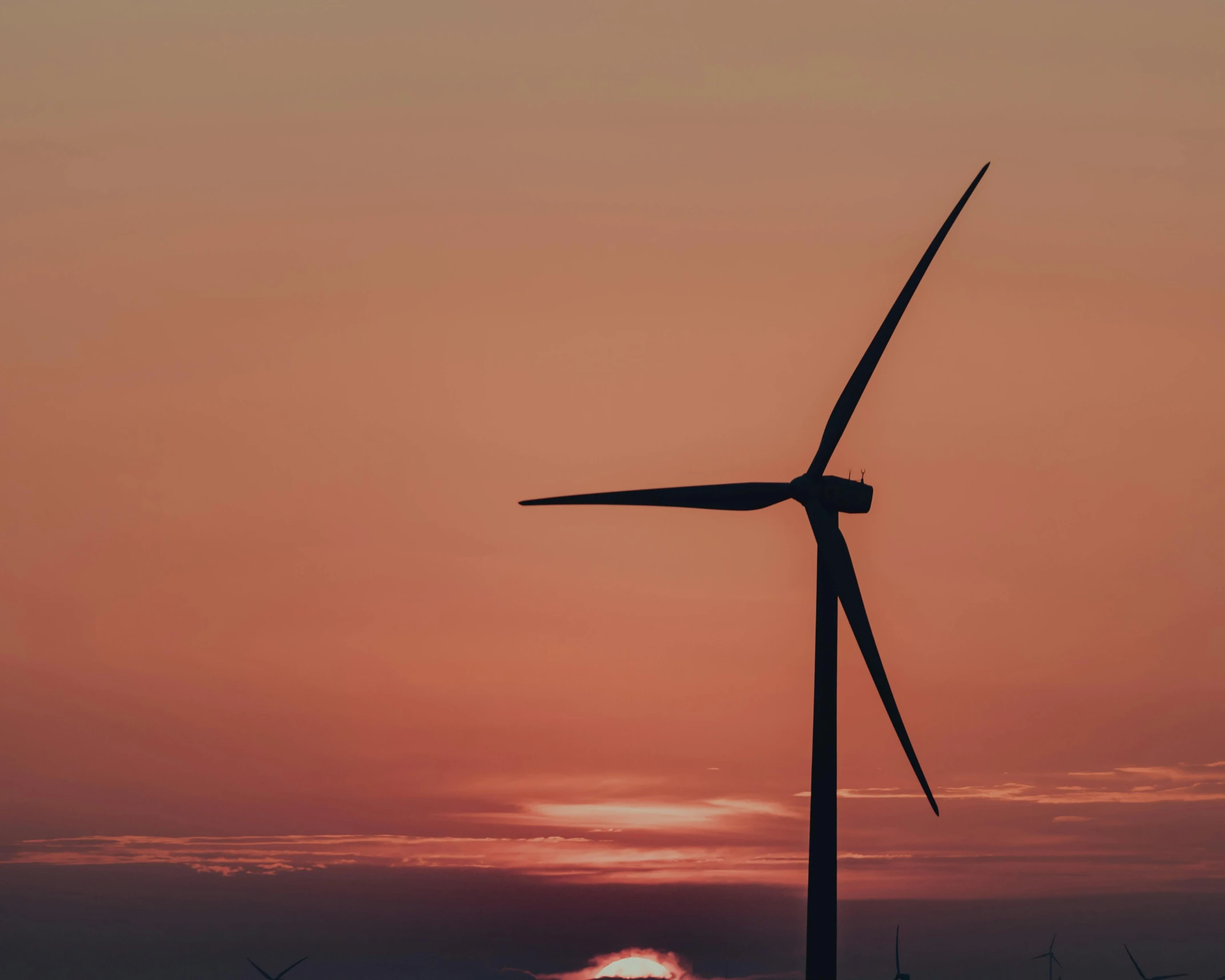 the sun is setting behind a wind turbine, pexels contest winner, fan favorite, pink skies, museum quality photo, thumbnail