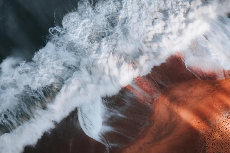 a man riding a surfboard on top of a wave, unsplash contest winner, hurufiyya, cover with a lot of red water, mars aerial photography, thumbnail, washed up