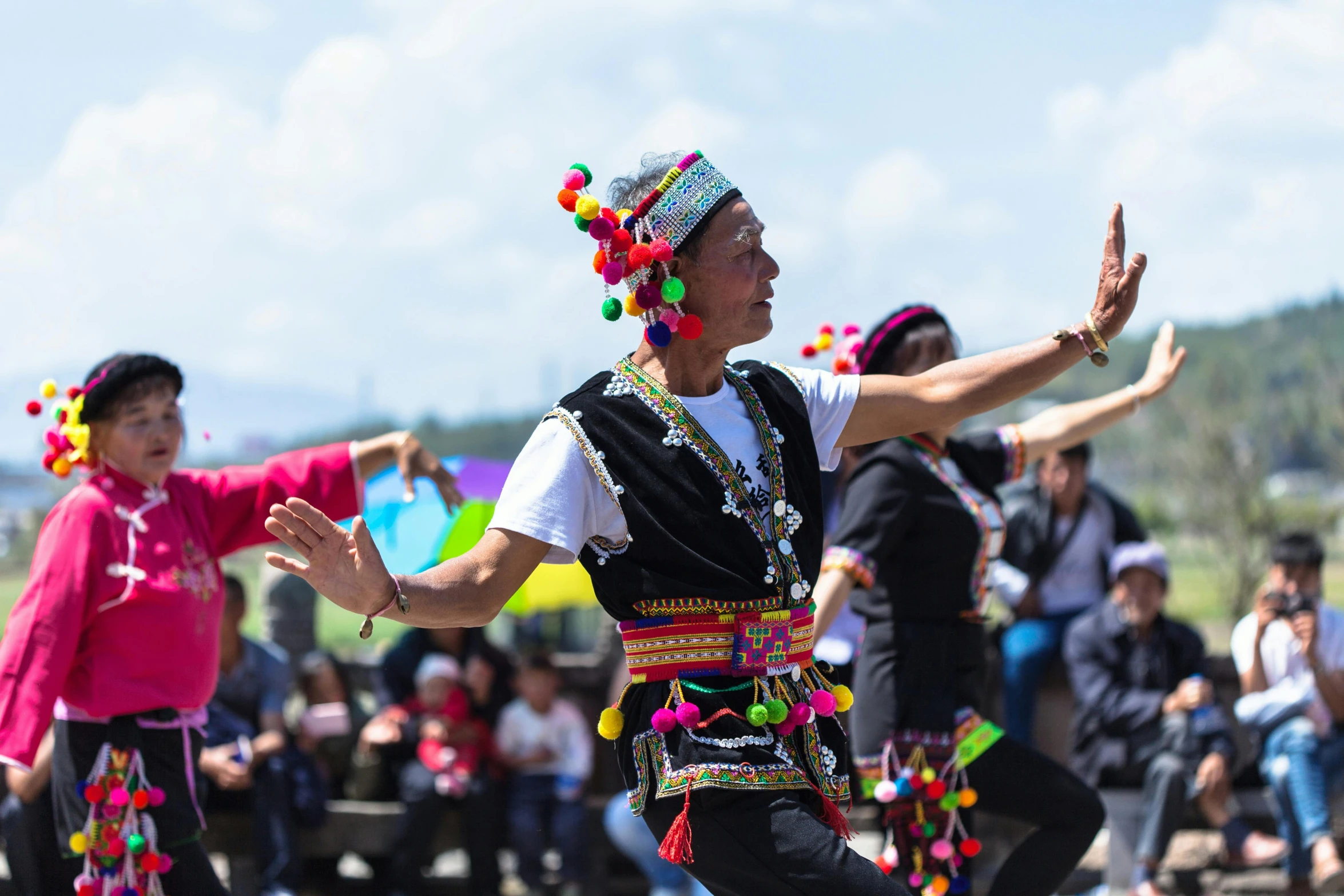 a group of people that are standing in the street, pexels contest winner, happening, tibetan skeleton dancer, square, lei min, 15081959 21121991 01012000 4k