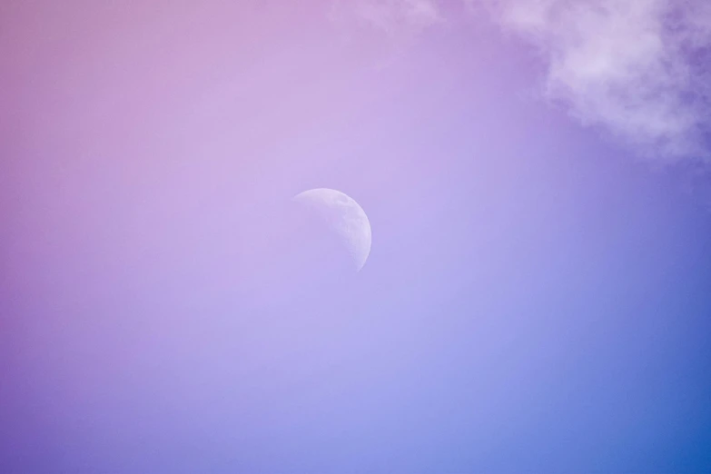 a plane flying in the sky with the moon in the background, inspired by Elsa Bleda, unsplash, aestheticism, gradient light purple, soft rainbow, pastel overflow, ☁🌪🌙👩🏾