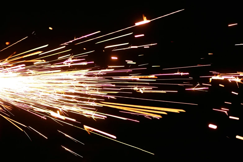 a close up of a person holding a sparkler, by Jan Rustem, auto-destructive art, saws, thumbnail, motion lines, profile image