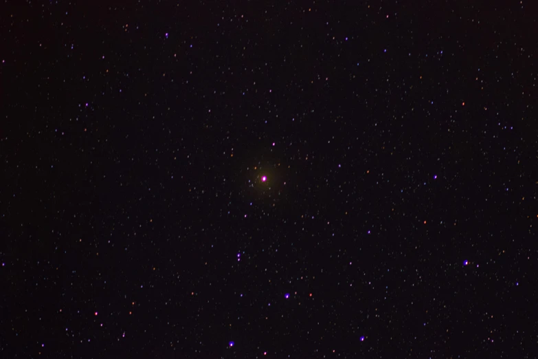 a dark sky filled with lots of stars, a portrait, hurufiyya, colorized photon, medium long shot, gravitational lens, seven pointed pink star