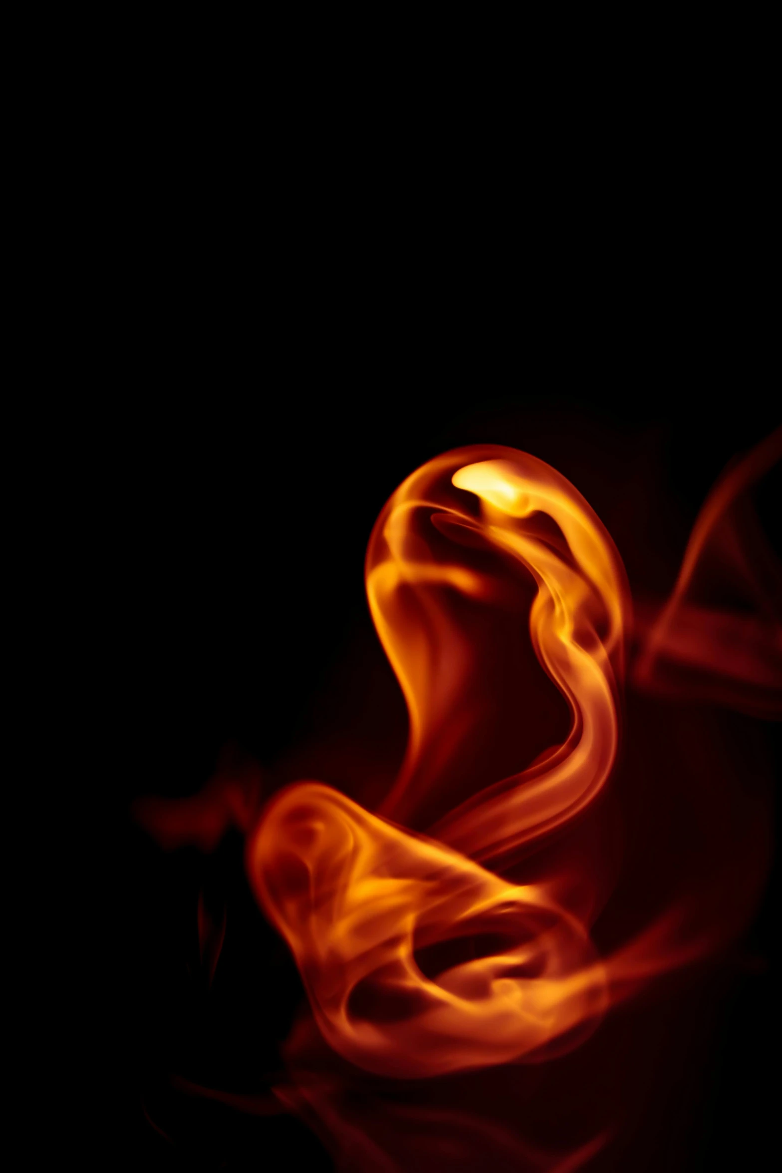 a candle that is lit up in the dark, swirling smoke shapes, coloured in orange fire, profile picture, tiny firespitter