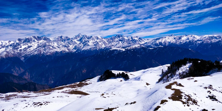 a group of people standing on top of a snow covered mountain, pexels contest winner, les nabis, uttarakhand, panorama distant view, thumbnail, today\'s featured photograph 4k