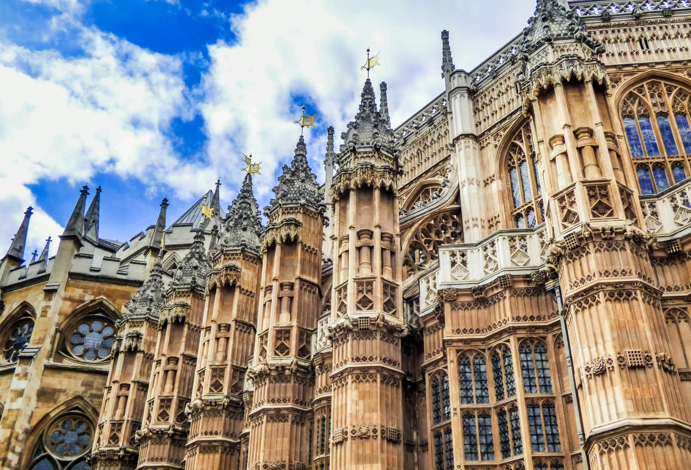 the big ben clock tower towering over the city of london, by Tom Wänerstrand, shutterstock, flying buttresses, alabaster gothic cathedral, instagram post, seville