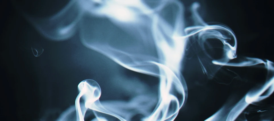 a close up of smoke on a black background, inspired by Elsa Bleda, on blue fire, instagram post, joints, blurred