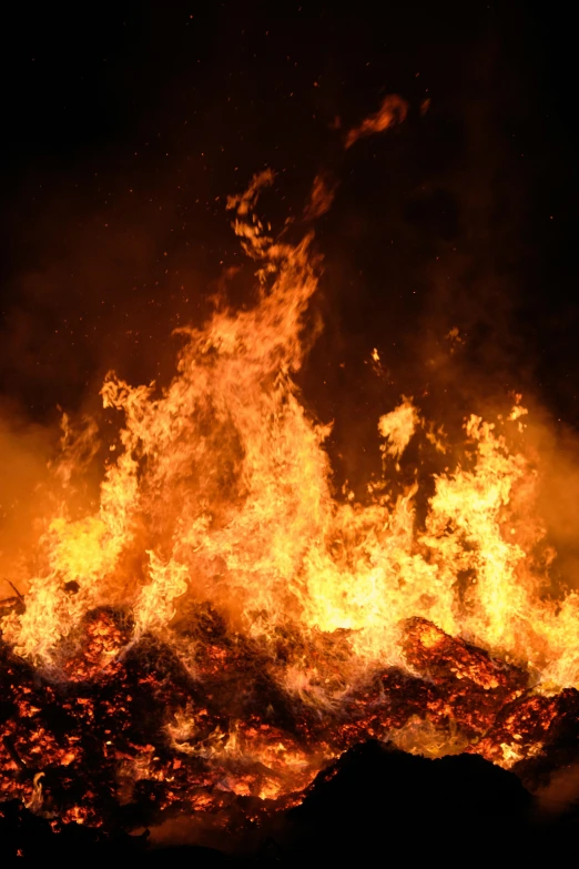 a fire that is burning in the dark, by Rodney Joseph Burn, shutterstock, baroque, in hell, a wooden, chaotic riots in 2022, a brightly coloured