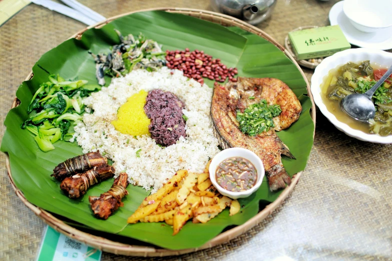 a close up of a plate of food on a table, hurufiyya, illustration », manila, fan favorite, ground-breaking