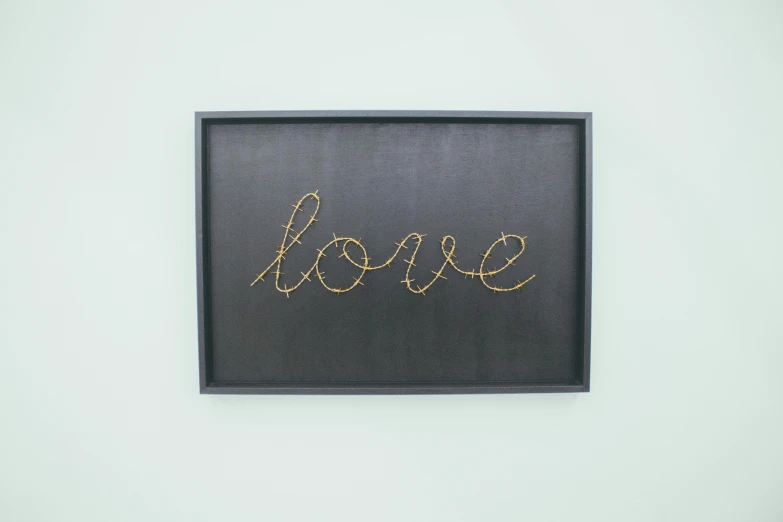 a picture of a picture of a picture of a picture of a picture of a picture of a picture of a picture of a picture of a, a cross stitch, inspired by Antoni Tàpies, pexels, folk art, neon wires, love craft, carbon black and antique gold, flowing lettering