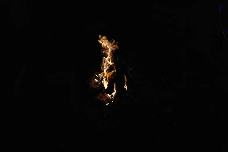 a close up of a fire in the dark, an album cover, pexels, figuration libre, summer night, tiny firespitter, ritual, high quality image