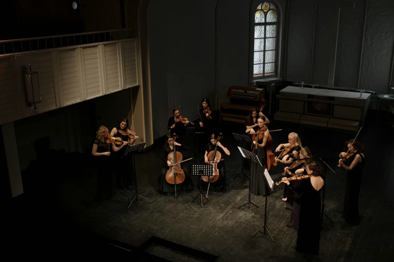 a group of people playing instruments in a room, an album cover, by Ejnar Nielsen, unsplash, baroque, live in concert, khedival opera house, in church, group of seven