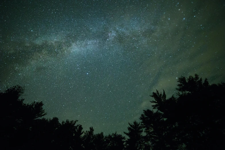 a night sky filled with lots of stars, by Robert Storm Petersen, pexels, new hampshire, a still of an ethereal, dark, instagram picture