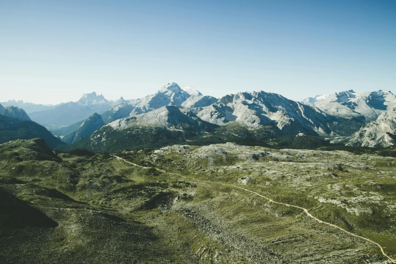 a view of the mountains from the top of a hill, pexels contest winner, les nabis, high resolution ultradetailed, alpes, victoria siemer, high quality product image”