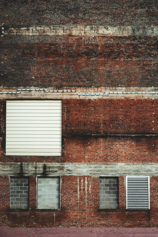 a red fire hydrant sitting in front of a brick building, inspired by Thomas Struth, unsplash contest winner, postminimalism, square lines, windows and walls :5, textured canvas, abandoned warehouse