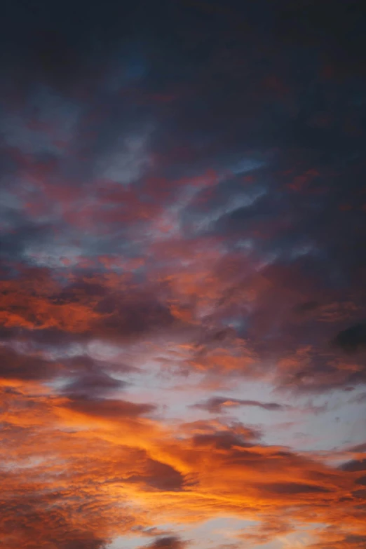 a sky that has some clouds in it, by Sven Erixson, unsplash, romanticism, soft light - n 9, red sunset, humid evening, color ( sony a 7 r iv