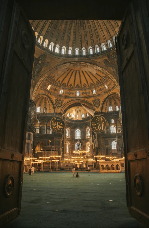 a view of the inside of a large building, by Tobias Stimmer, pexels contest winner, hurufiyya, pray, turkey, 2 5 6 x 2 5 6, professionally color graded